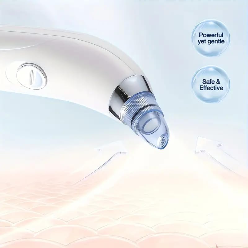 4 In 1 Multi-Function Blackhead Whitehead Remover Device Facial Cleansing Tool ,Skin Cleaner,Pimple Removal Tool,For Men & Women(White)