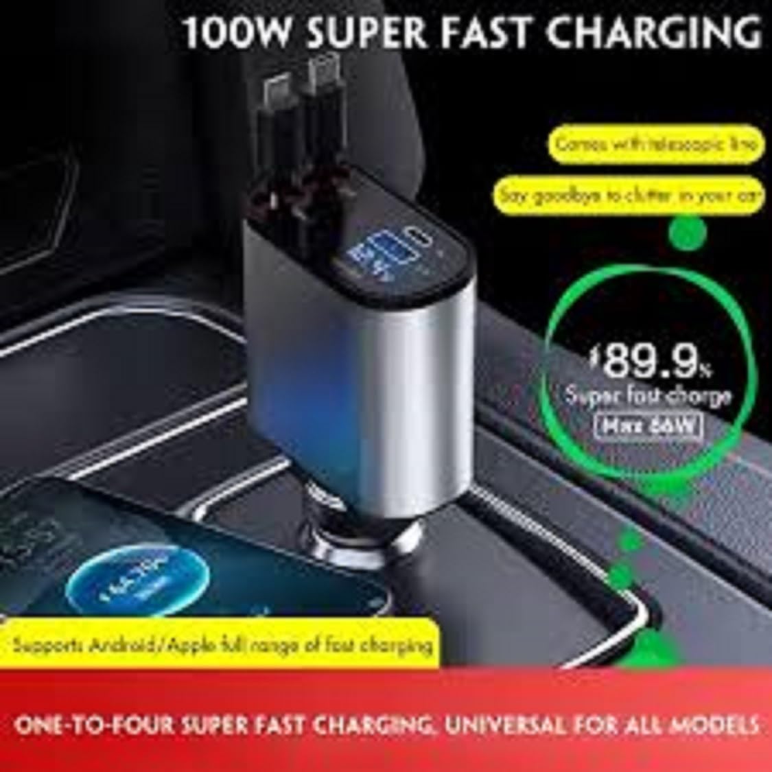 120 Volt Car Retractable Charger