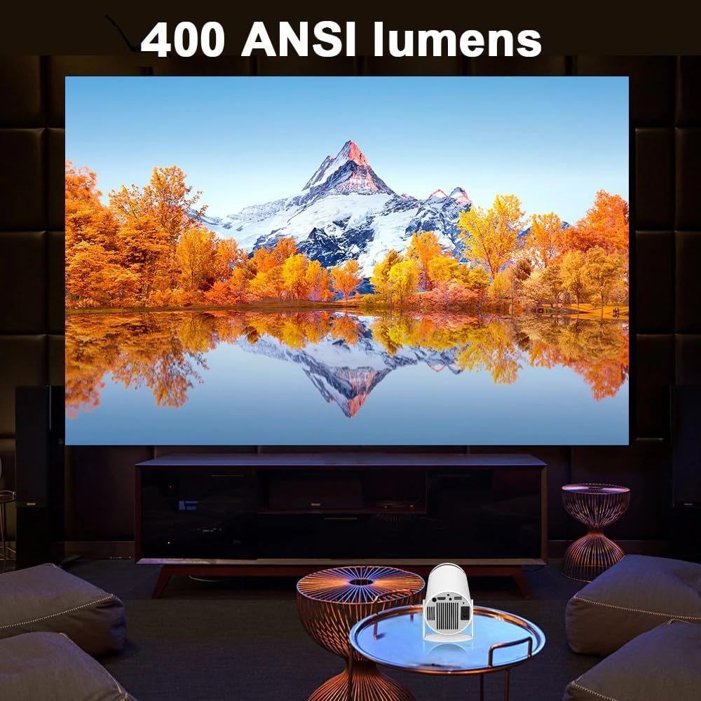 Andriod 5G Wifi Projector Home 4K Support With 4000Lm,1080P Smartphone Full Hd Portable Builtin Youtube Other Apps Auto Keystone 200″ Screen Compatible 4K Tv Stick (M9),White
