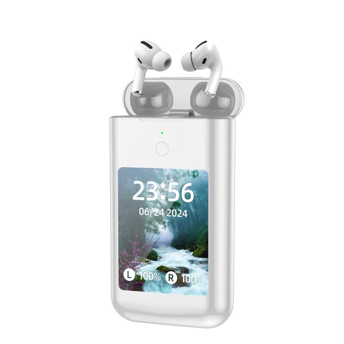 TF20 Pro âCarrying Treasureâ Wireless Earbuds with 2.8âł LED Display Charging Case â Custom Wallpaper, Power Bank & Bluetooth 5.3
